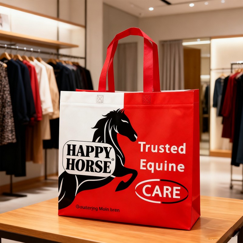 Bolsa de asas de regalo no tejida laminada BOPP