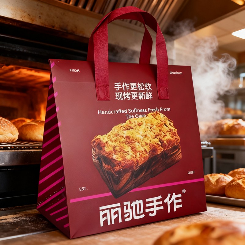 Bolsa de asas para llevar aislada no tejida de PP laminada BOPP