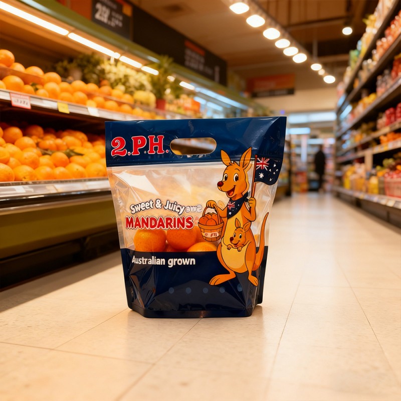 Bolsa con cremallera independiente y transpirable de frutas frescas