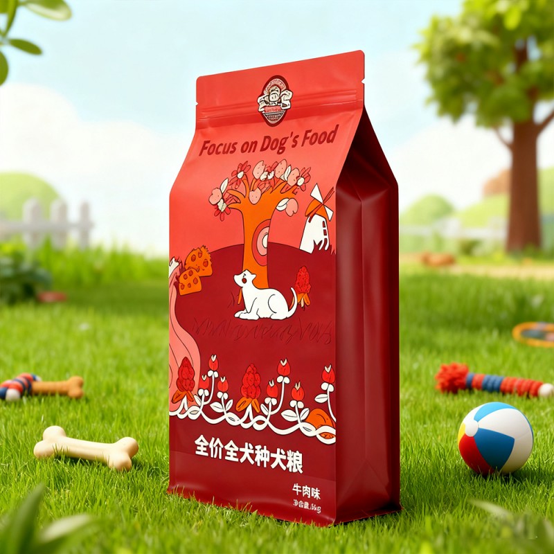 Bolsa de envasado de alimentos y refrigerios para mascotas