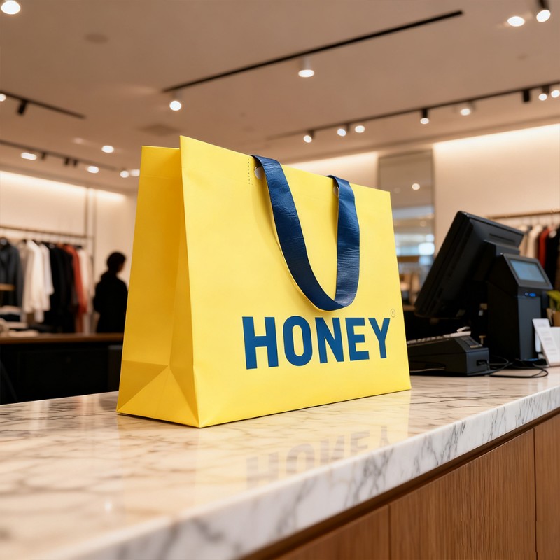 Bolso de hombro de papel Kraft laminado PP